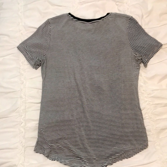 Old Navy luxe black and white striped shirt - Picture 3 of 3